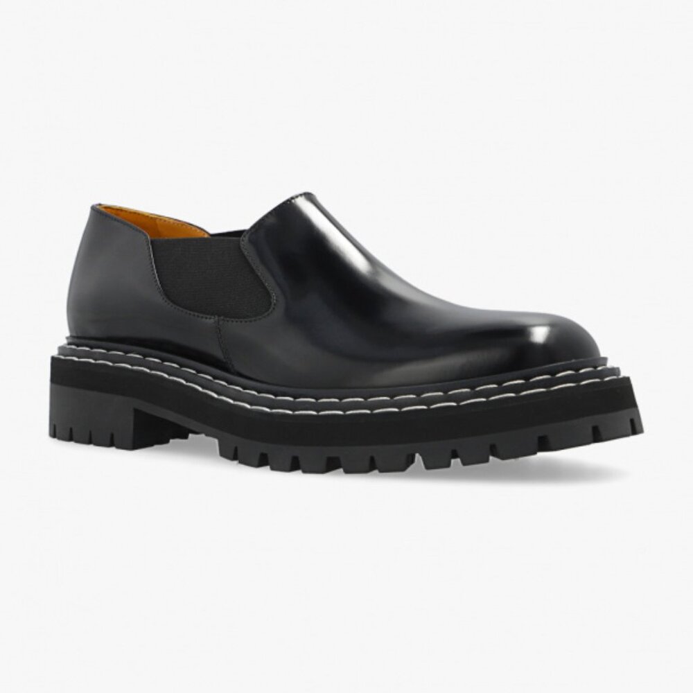 NWOT Proenza Schouler Black Lug Sole Loafers Size EU 37.5 US 7.5